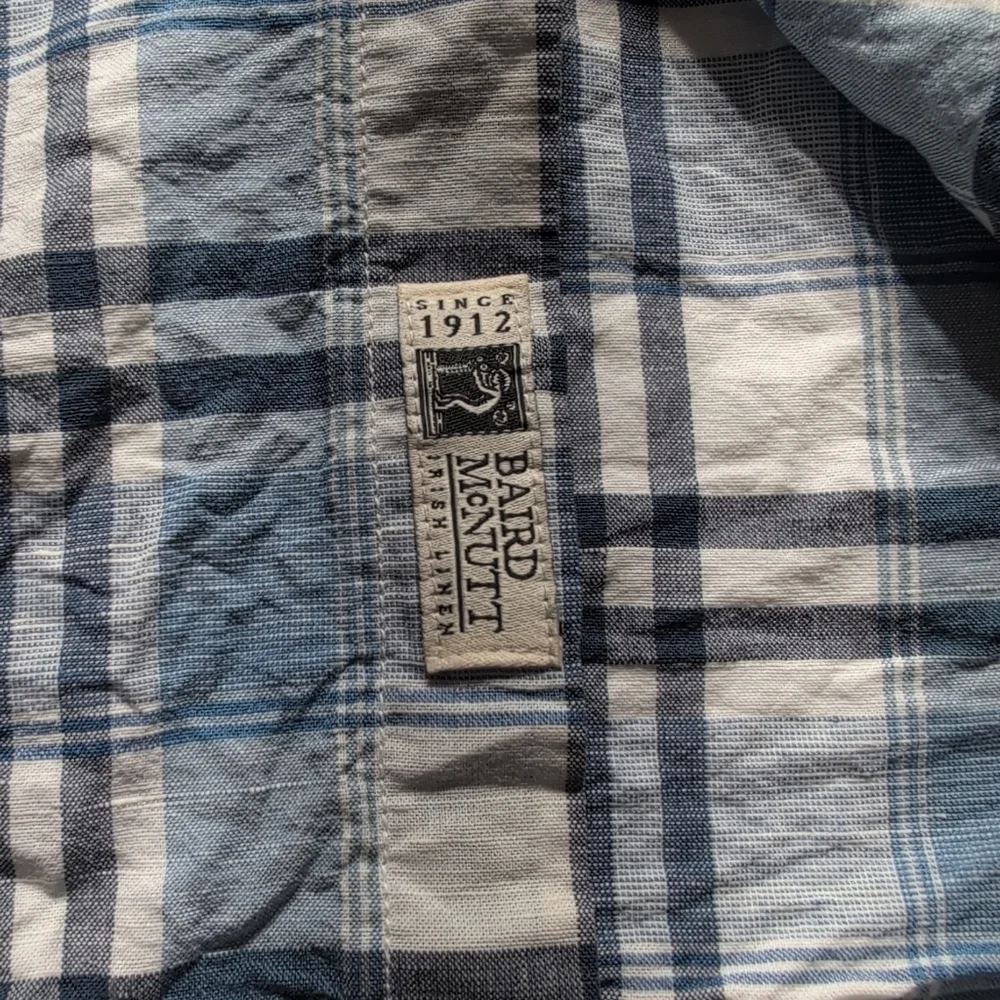 J. Crew Blue and White Casual Button Down Shirt